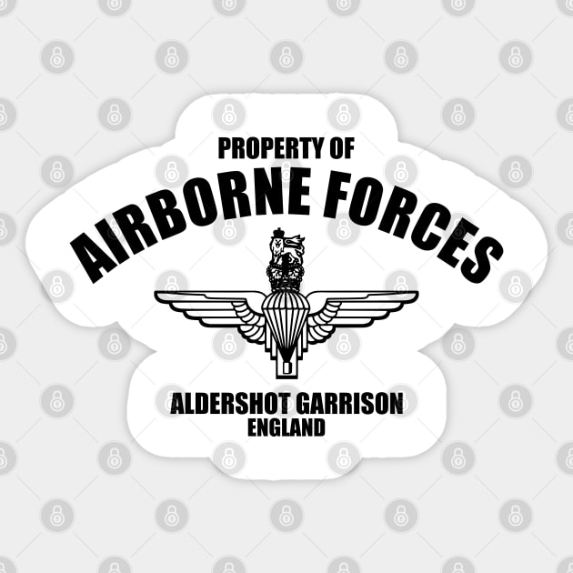 Property of Airborne Forces - Aldershot Garrison Sticker by TCP